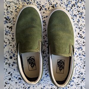 Vans green suede shoes | size 7